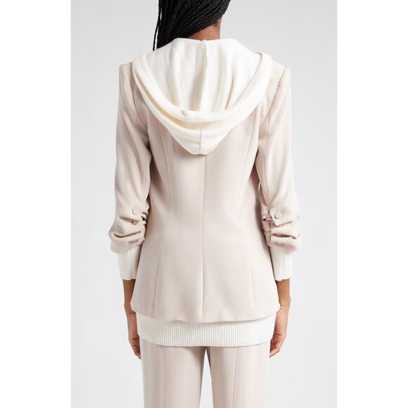 NWT $595 Cinq à Sept Khloe Blazer with Hooded Knit Bib Sz 2 - Picture 3 of 8